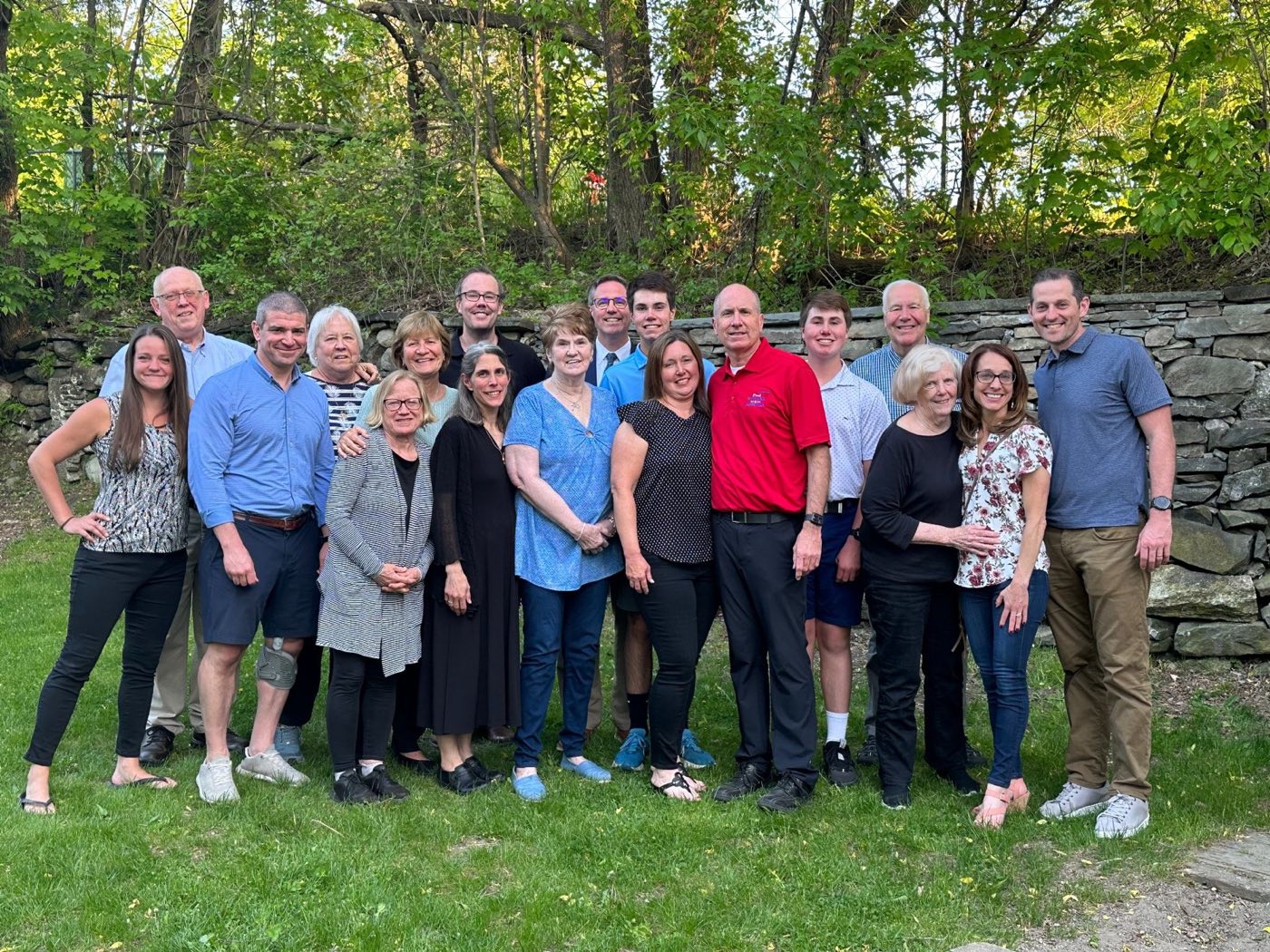 Paul Rickard with family and friends at a community gathering
